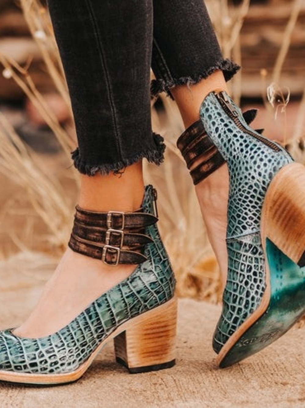 Freebird Randi Turquoise Croc